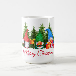 Mug Aquarelle Gnomes Rouge Joyeux Noël