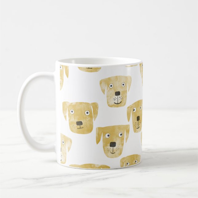 Mug Aquarelle Golden Yellow Labrador Retriever Chien (Gauche)