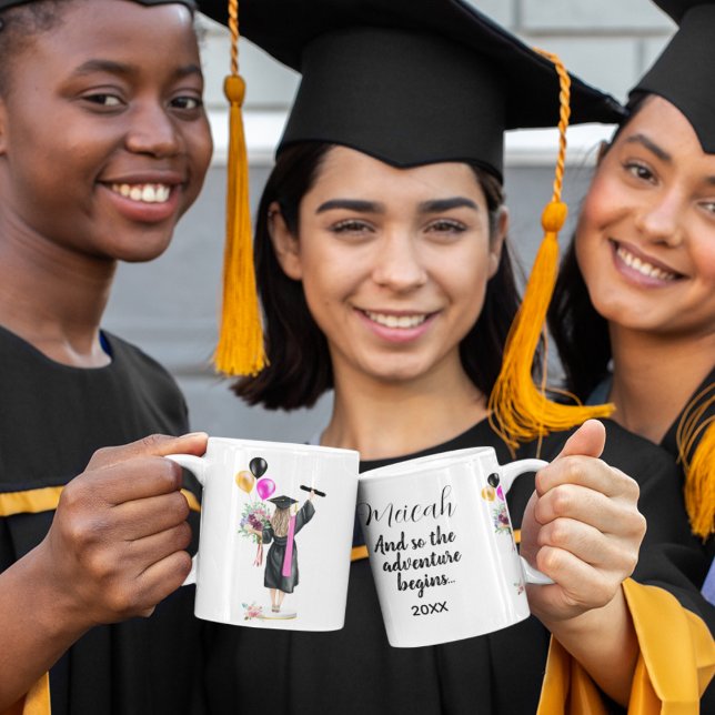 Mug Aquarelle Graduation Moderne tendance carte de con (Créateur téléchargé)