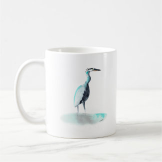 Mug Aquarelle Grand Heron Bleu Musique