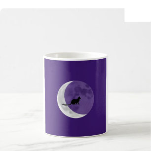 Mug aquarelle Halloween - Violet et Noir