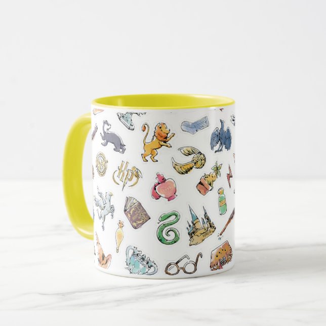 Mug Aquarelle Harry Potter Icons (Devant gauche)