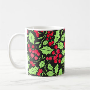 Mug Aquarelle Holly Et Feuille