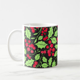Mug Aquarelle Holly Et Feuille