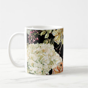 Mug Aquarelle Hydrangeas Lys : Motif Floral