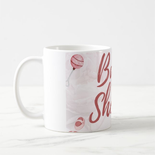 Mug Aquarelle Illustrée rose clair Moderne enfant (Gauche)