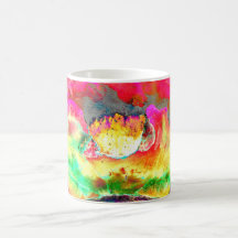 aquarelle jaune rose Abstraite peinture florale