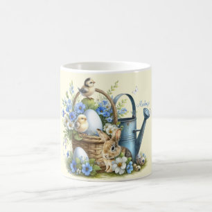 Mug Aquarelle Lapin de Pâques Personnalisé