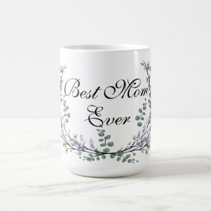 Mug Aquarelle Lavande Eucalyptus meilleure mère jamais