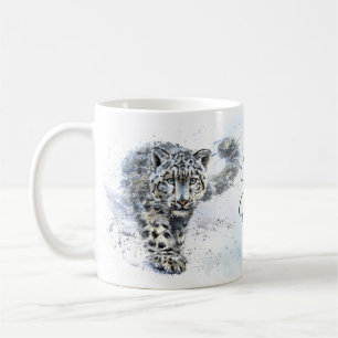 Mug Aquarelle léopard des neiges
