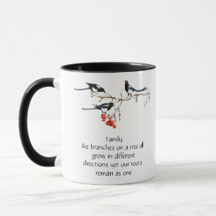 Mug Aquarelle Magpie Famille Citation Animal Nature  