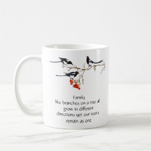 Mug Aquarelle Magpie Famille Citation Animal Nature Mu