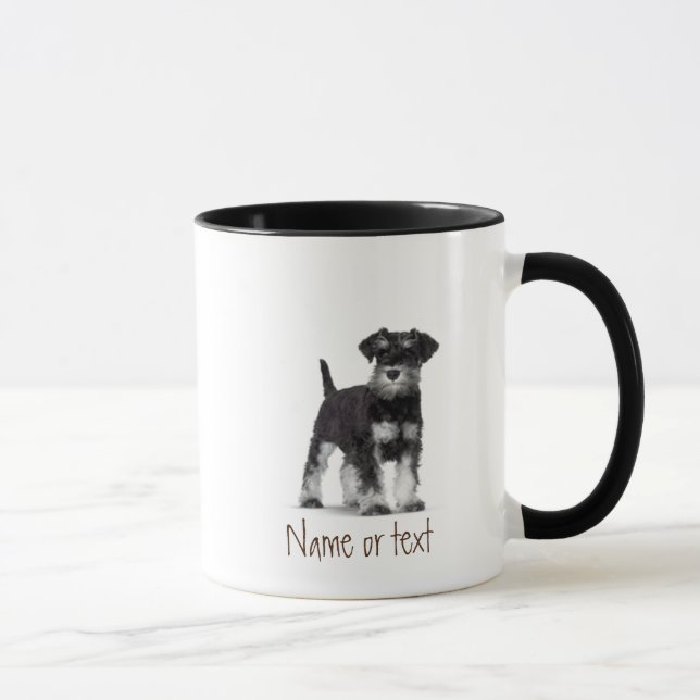 Mug Aquarelle Miniature Schnauzer Animal Chien personn (Droite)
