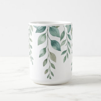 Mug Aquarelle minimaliste Eucalyptus en cascade Monogr