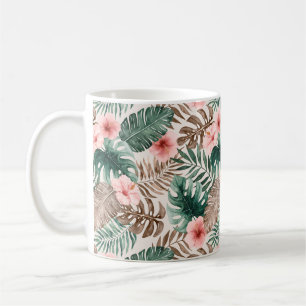 Mug Aquarelle moderne Boho Tropical Floral