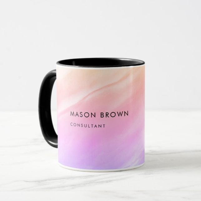 Mug Aquarelle moderne d'abrégé sur plage de Profi (Devant gauche)