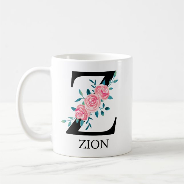 Mug Aquarelle monochrome personnalisée Z (Gauche)