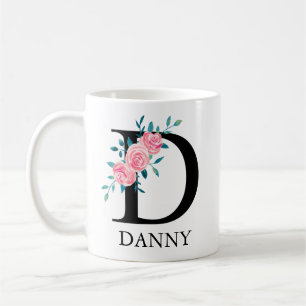 Mug Aquarelle Monogramme Personnalisée Lettre simple C