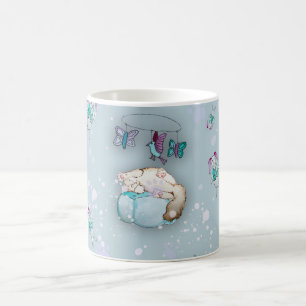Mug Aquarelle motif chatons couchage mignons et leurs