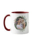 Aquarelle Noël couronne Calligraphie Chien Photo