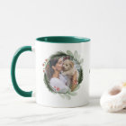 Aquarelle Noël couronne Calligraphie Chien Photo