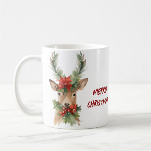 Mug Aquarelle Noël rennes
