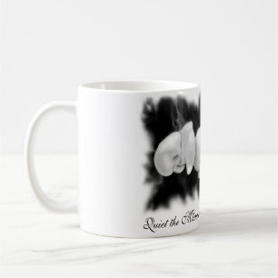 Mug Aquarelle noire et blanche Orchidées