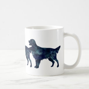 Mug Aquarelle noire Golden Retriever Silhouette