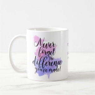 Mug Aquarelle N'Oubliez Jamais La Différence Retraite