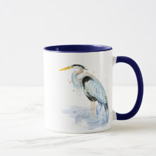 Mug Aquarelle originale Great Blue Heron Bird