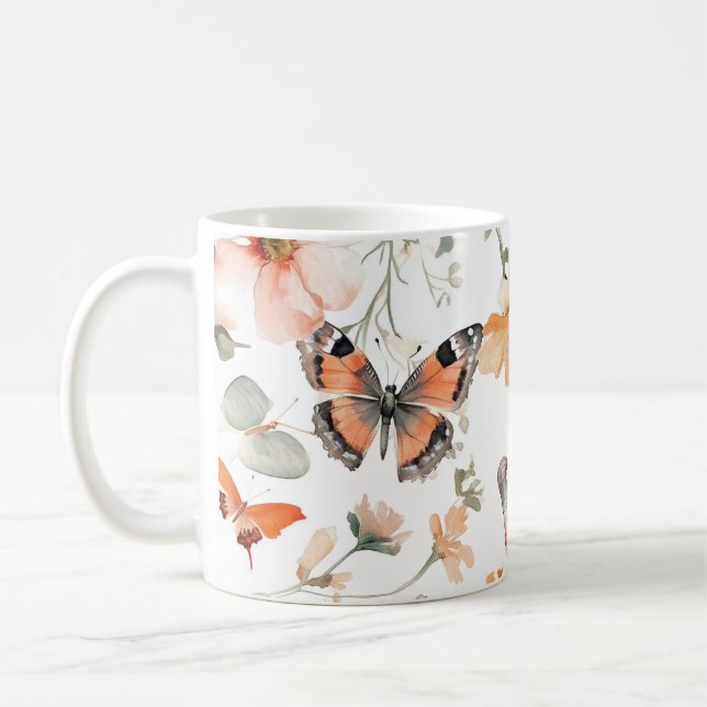 Mug Aquarelle Papillon Meadow Jolie (Gauche)