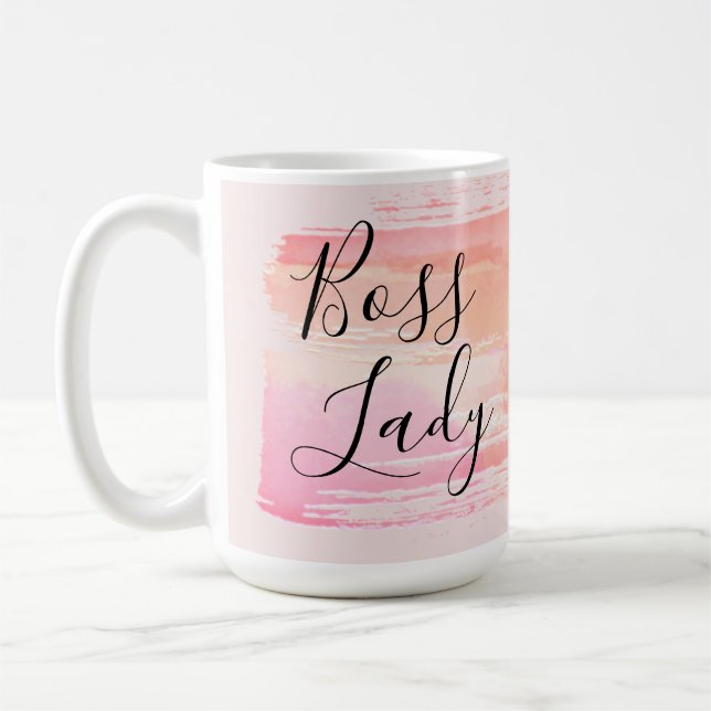 Mug Aquarelle Peinture éclats Boss Lady  (Gauche)
