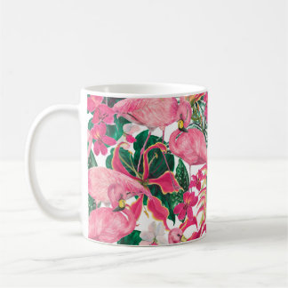 Mug Aquarelle peinture sans couture motif avec flamant