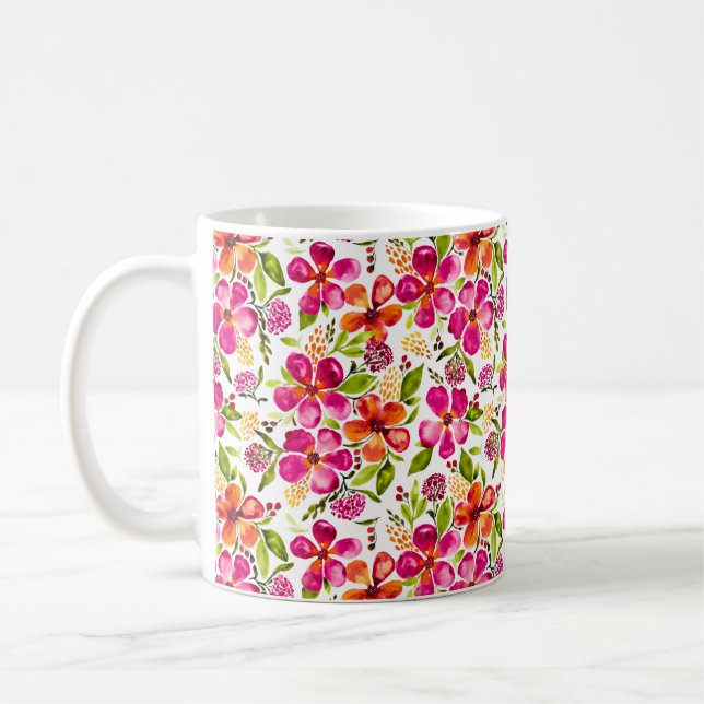 Mug Aquarelle Penelope Floral Artiste (Gauche)