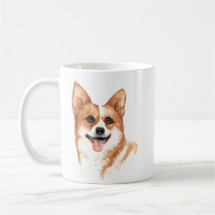 Mug Aquarelle personnalisée Pembroke Welsh Corgi