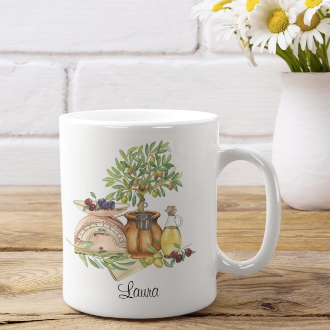 Mug Aquarelle personnalisée Russe Italien (Créateur téléchargé)
