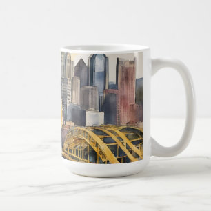 Mug Aquarelle Pittsburgh Cityscape