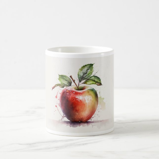 Mug Aquarelle Pomme Musique (Centre)