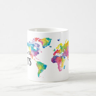 Mug Aquarelle que mon monde par Moda a illustrée