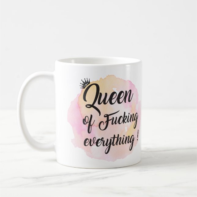 Mug Aquarelle Queen of f*cke tout ! (Gauche)