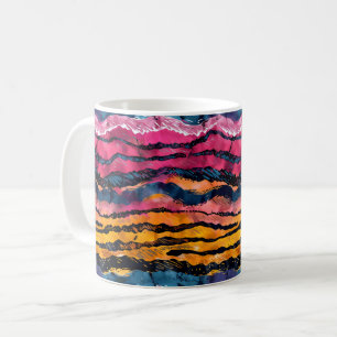 Mug Aquarelle Rainbow Tiger rayures