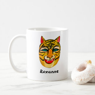 Mug Aquarelle riante de tigre CUSTOMISÉE