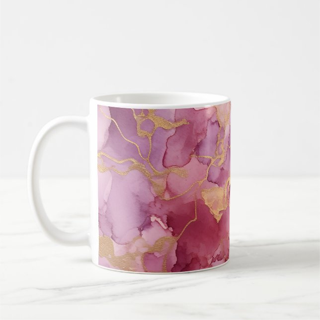 Mug Aquarelle rose (Gauche)
