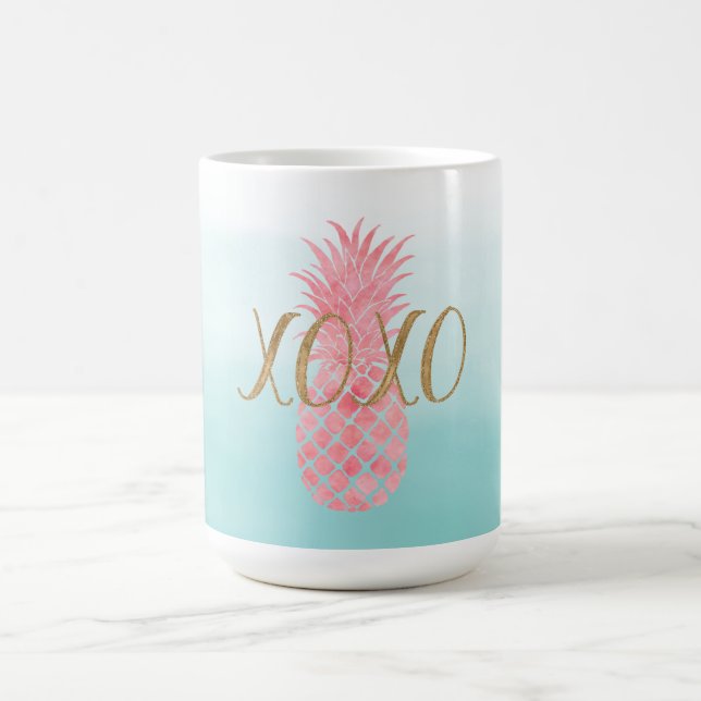 Mug Aquarelle rose Aiguille tropicale (Centre)