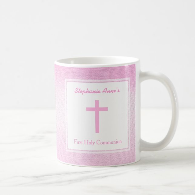 Mug Aquarelle rose communion (Droite)
