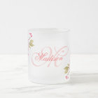 Aquarelle rose jolie Floral Personnalisé Monogramm