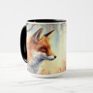 Mug Aquarelle Rouge Renard Automne Couleur automne Nat