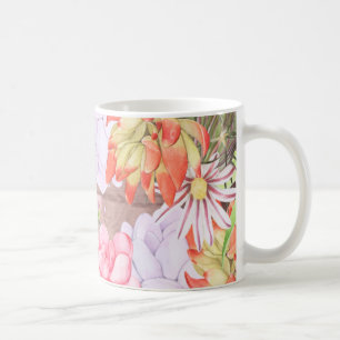 Mug Aquarelle rustique Succulents