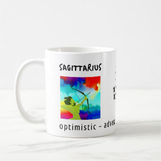 Mug aquarelle Sagittarius zodiac et caractéristiques