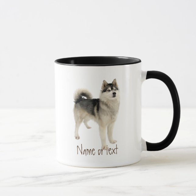 Mug Aquarelle Sibérienne Husky Malemute Chien animal p (Droite)